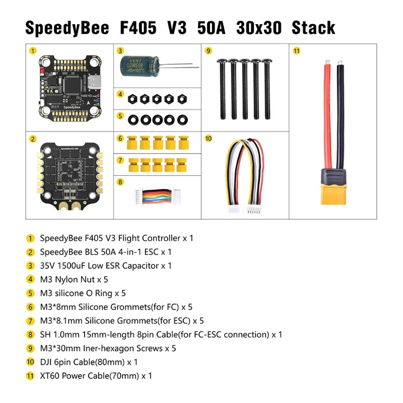 스피디비 F405 V3/V4 FC ESC 스택 3-6S - Speedybee F405 V4 Bls 55A Stack 리뷰 및 가격